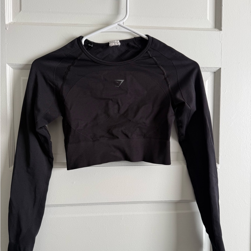 Gymshark Black Long Sleeve Crop Top